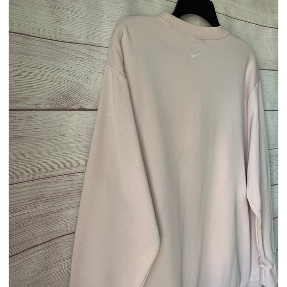 Nike Dri-Fit Light Pink Sweatshirt Oversized Crewneck Pullover Size XL - Picture 14 of 16